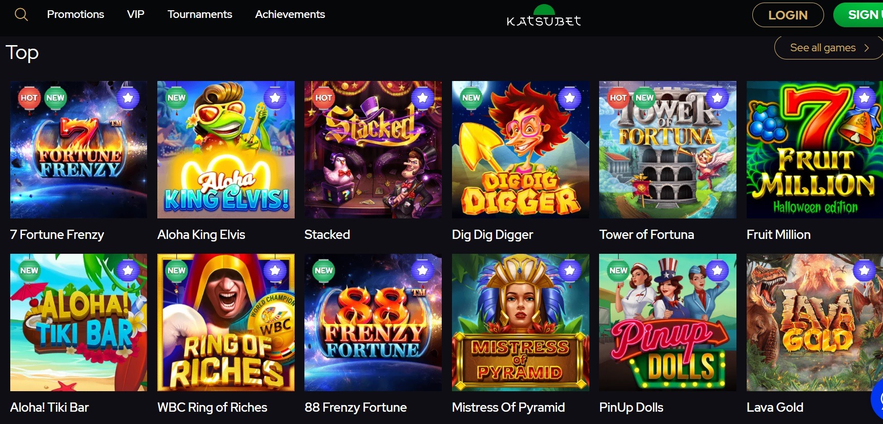Katsubet Casino Games